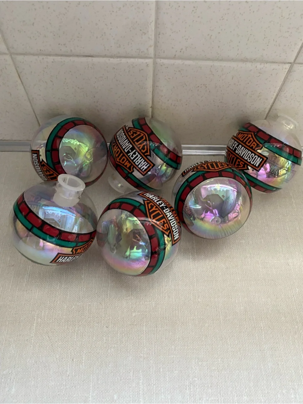 Harley Davidson Christmas Bulb Covers Lot Of 6